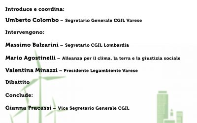 Cambiamenti climatici: la piattaforma della Cgil per lo sviluppo sostenibile