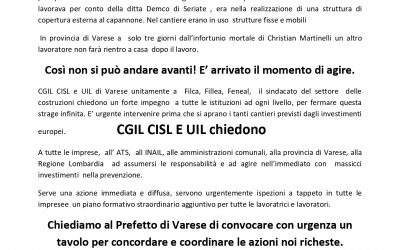 è morto un altro lavoratore!