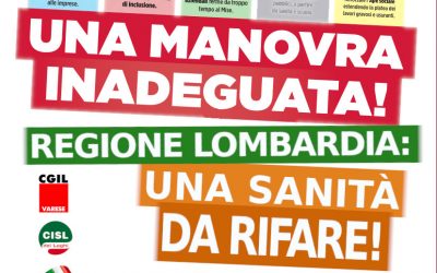 UNA MANOVRA INADEGUATA – UNA SANITà DA RIFARE!