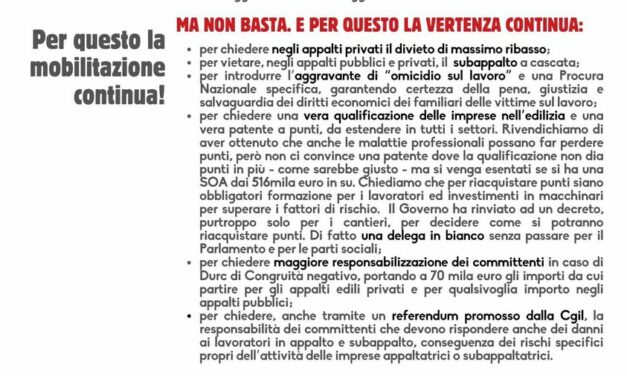 SALUTE E SICUREZZA, ANDIAMO AVANTI!