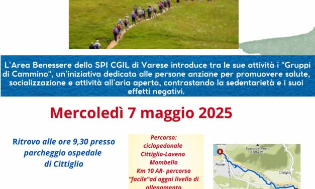 Gruppo di Cammino: partecipa anche Tu! 7/5 Cittiglio-Laveno