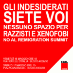 NO alle campagne d’odio, NO al convegno sulla Remigrazione.