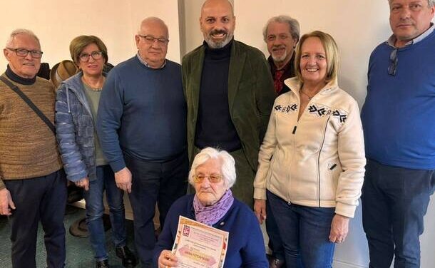 Ricononoscimento alla iscritta più anziana di San Fermo